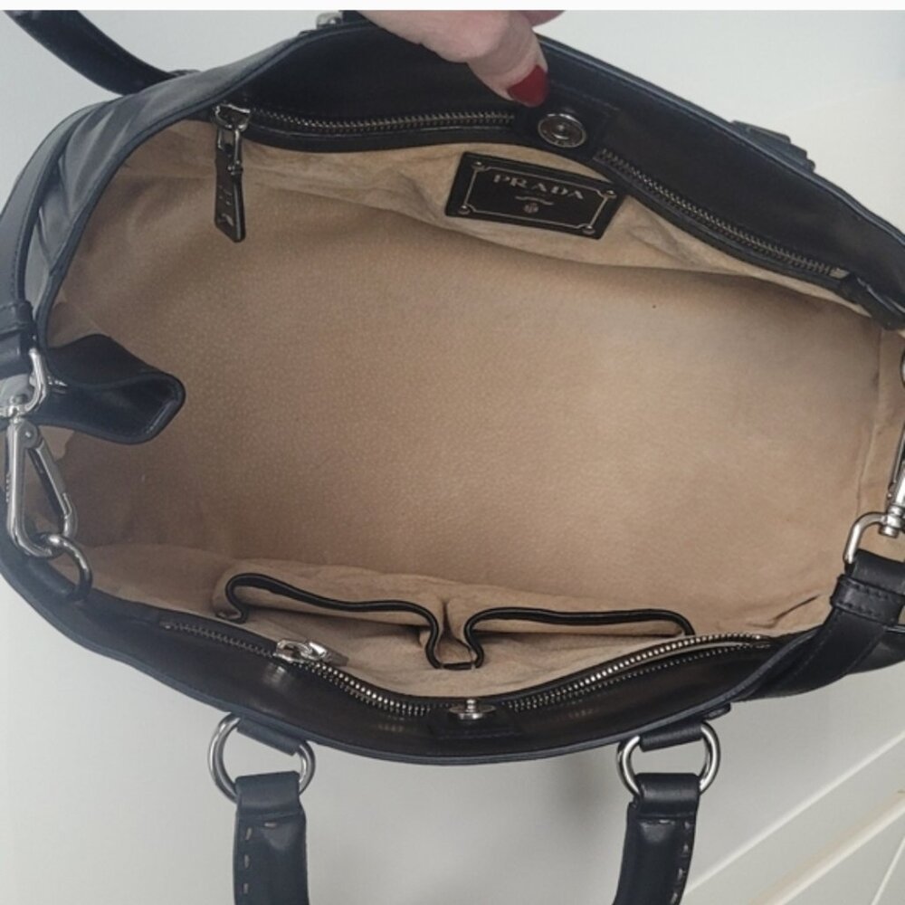 PRADA Soft Calf Leather Black  Crossbody Bag - Picture 8 of 15